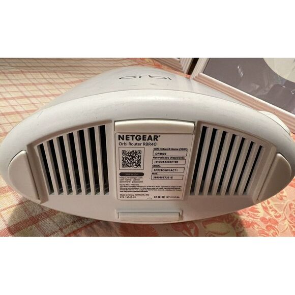 Netgear Orbi RBR40 Satellite Home Mesh WiFi Tri-Band Blue Top Cord Tested Works! - Picture 3 of 4